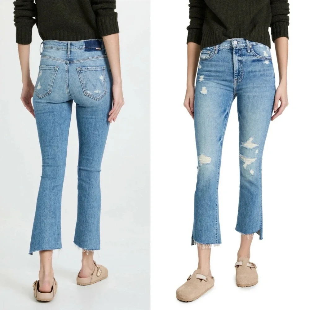 Mother Superior The Insider Crop Step Fray Jeans in Holy Melancholy Size 27